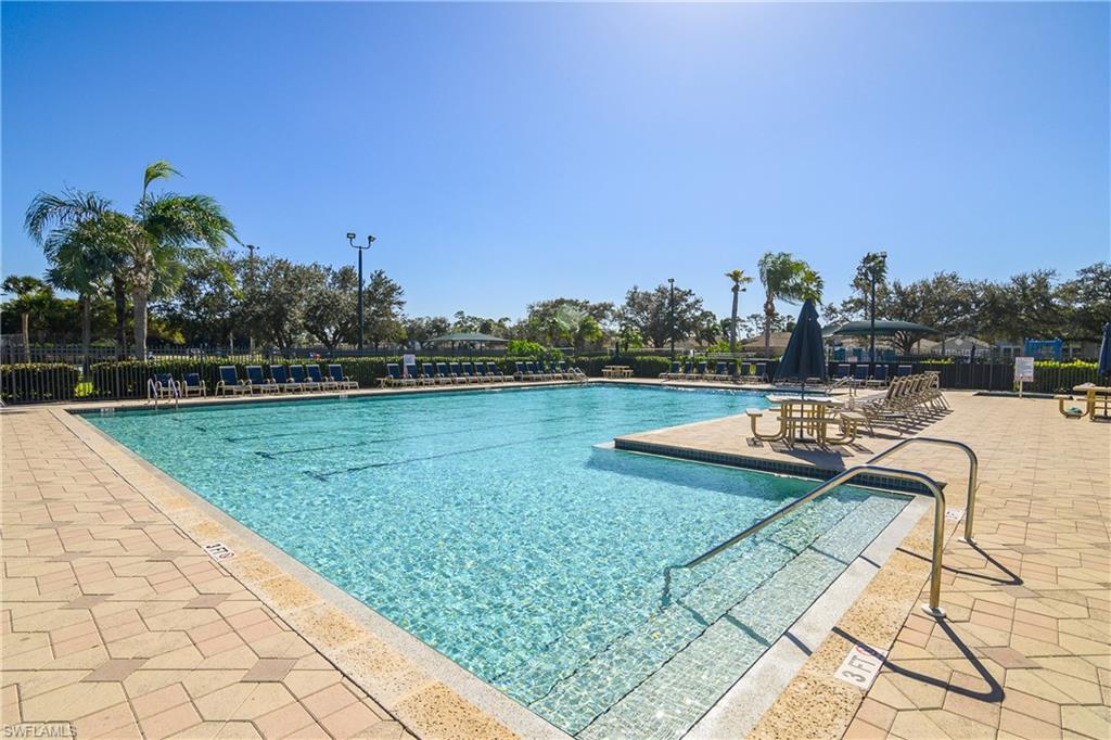 Resort-style pool and spa at Stoneybrook in Estero, Florida